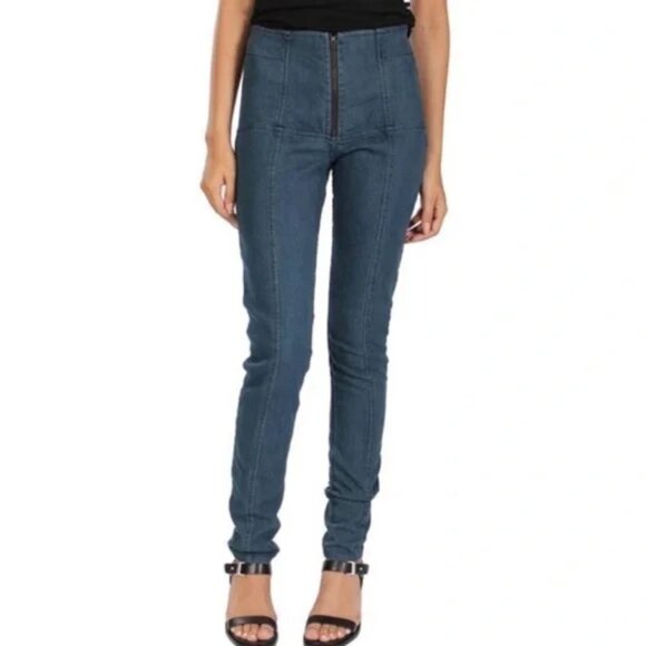 Prairie Underground Denim - EUC Praire Underground Dark Blue "Girdle" High Rise Skinny Jeans Size Large